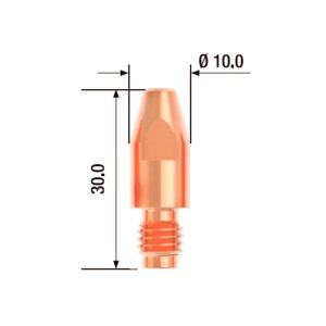 FUBAG Контактный наконечник M8х30 мм ECU D=0.9 мм (25 шт.) в Ханты-Мансийске фото