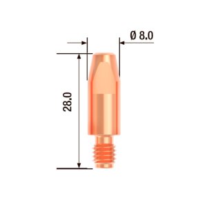 FUBAG Контактный наконечник M6х28 мм ECU D=0.9 мм (25 шт.) в Ханты-Мансийске фото