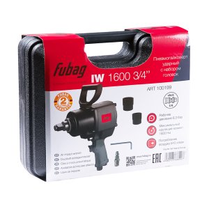 FUBAG Пневмогайковерт ударный IW1600 3/4 дюйма с  набором головок в кейсе в Ханты-Мансийске фото