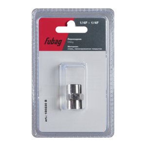 FUBAG Переходник 1/4 дюйма F - 1/4 дюйма F, блистер 1 шт в Ханты-Мансийске фото