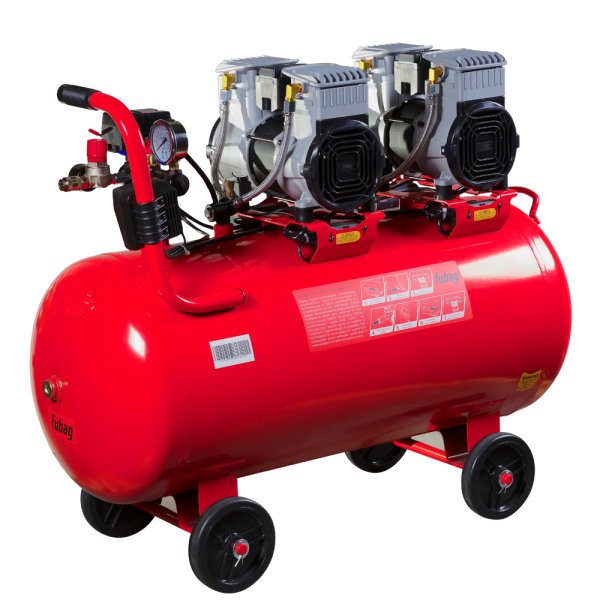 Компрессор воздушный безмасляный малошумный FUBAG OLS 500/100 CM2х2 + Набор пневмоинструмента (5 предметов) в ПОДАРОК в Ханты-Мансийске фото