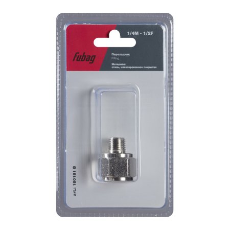FUBAG Переходник 1/4 дюйма M на 1/2 дюйма F, блистер 1 шт в Ханты-Мансийске фото