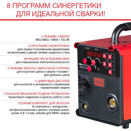 Полуавтомат сварочный FUBAG IRMIG 188 SYN PLUS c горелкой FB 250 3 м в Ханты-Мансийске фото